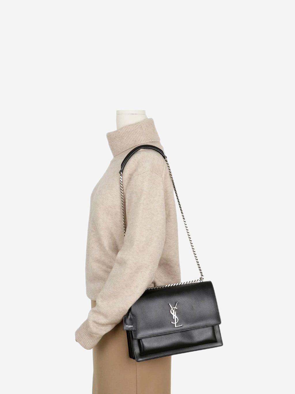 Black leather Sunset bag