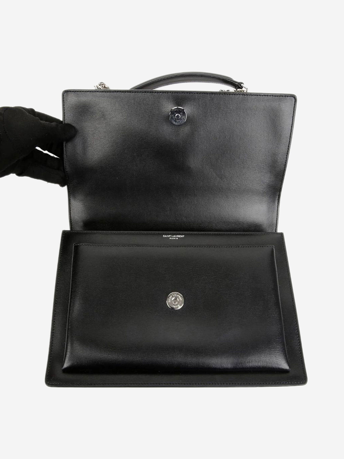 Black leather Sunset bag