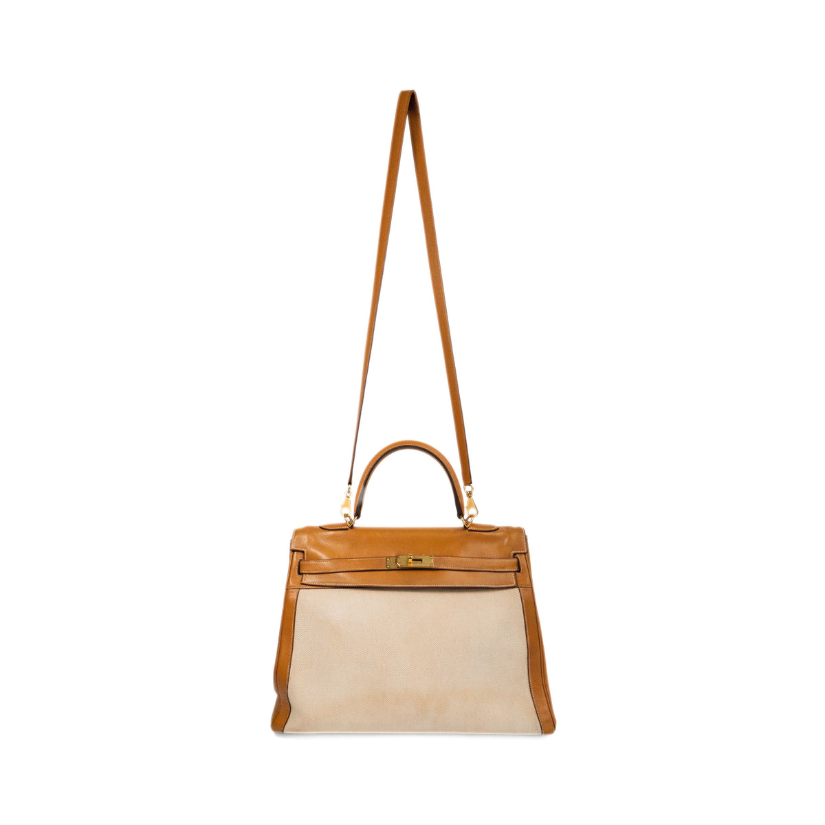 Hermes 'Toile Kelly Retourne 35' Handbag