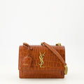 Sunset Small Crocodile Effect Brown Bag