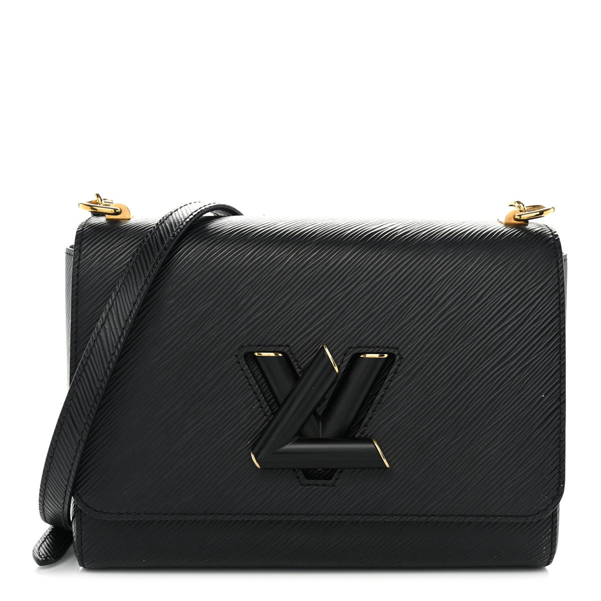 Epi Twist Shoulder Bag MM Matte Black Gold