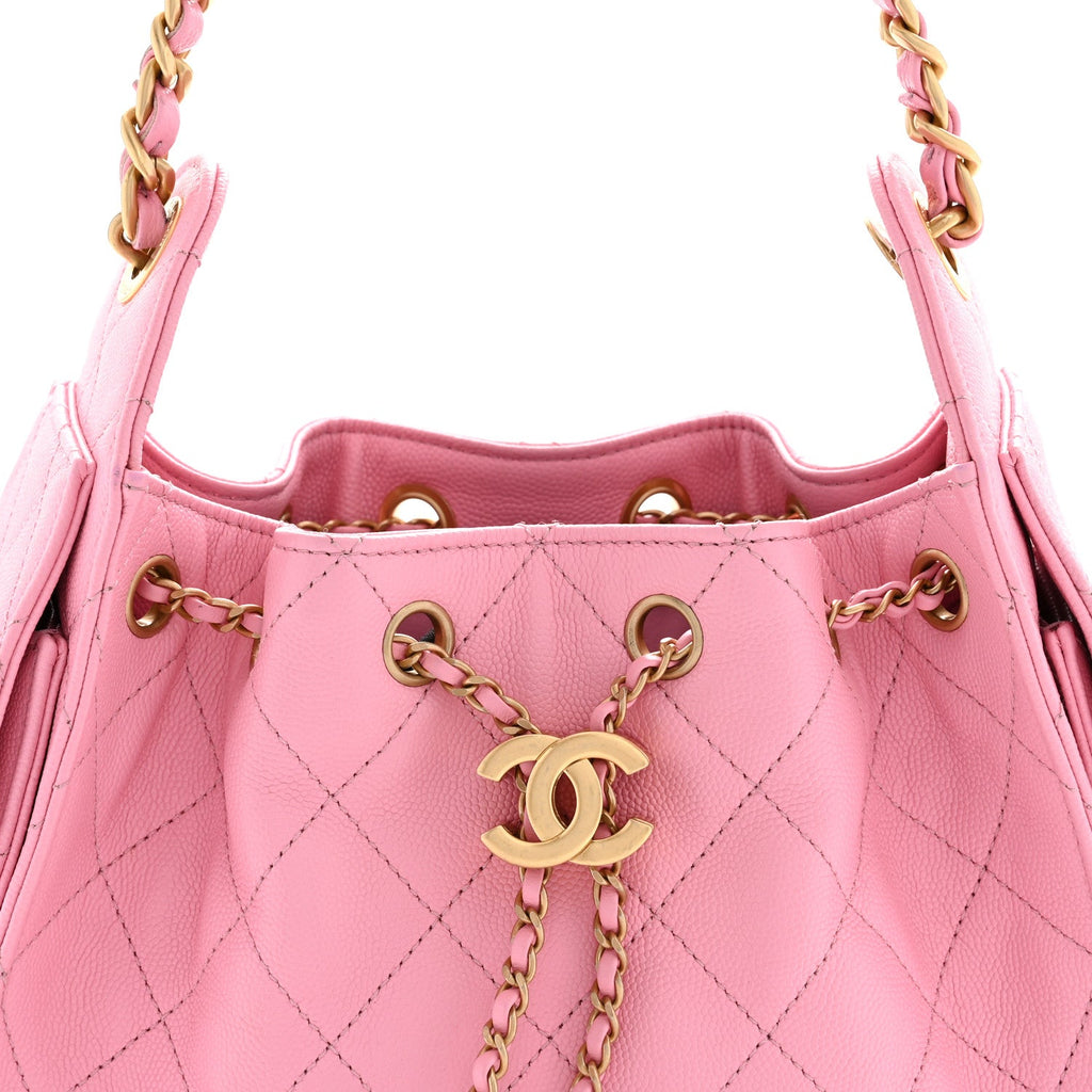 Caviar Quilted Mini Chanel 25 Handbag Pink