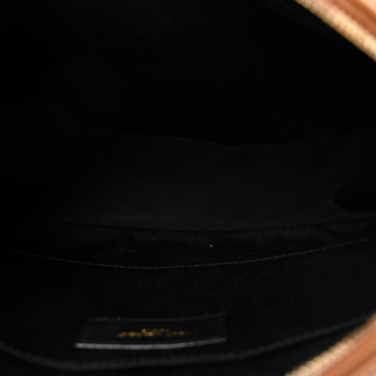 Suede Matelasse Monogram Lou Camera Bag Cinnamon