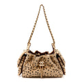 Pony Hair Mini Chanel 25 Handbag Beige Black