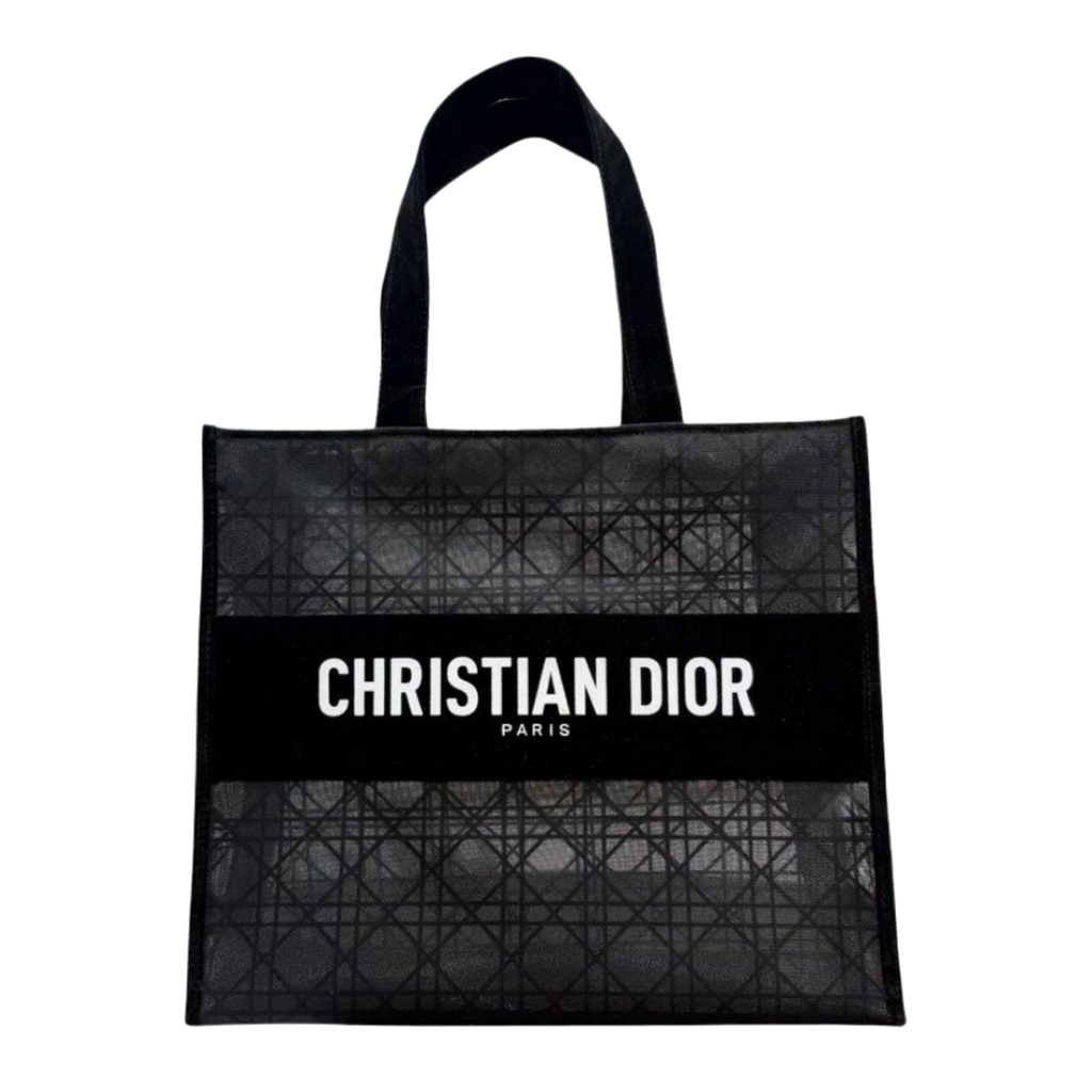 Dior Christian Dior Mesh Tote Bag - Black