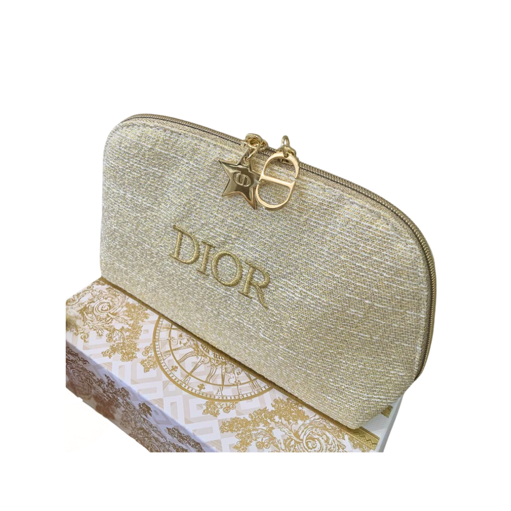 Dior Holiday 2024 Makeup Pouch with Star and CD Logo Chain