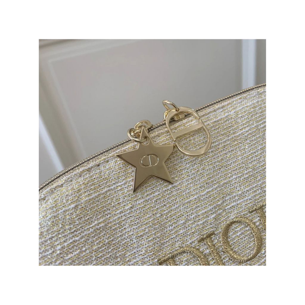 Dior Holiday 2024 Makeup Pouch with Star and CD Logo Chain