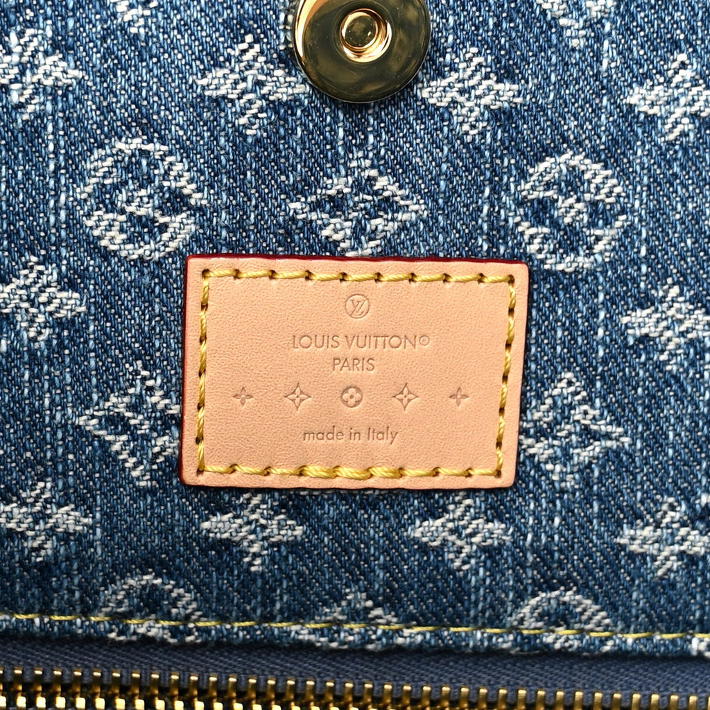 Monogram Denim CarryAll MM Blue