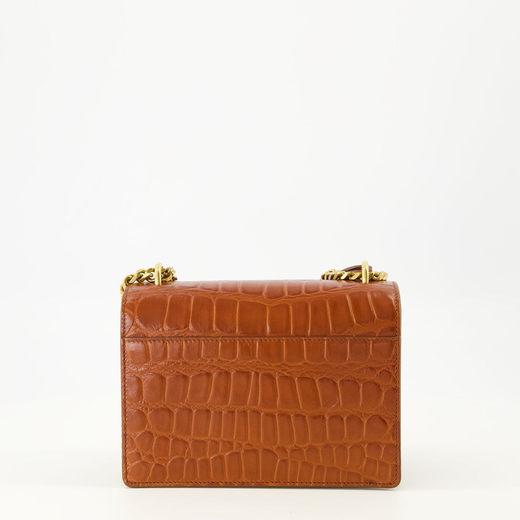 Sunset Small Crocodile Effect Brown Bag