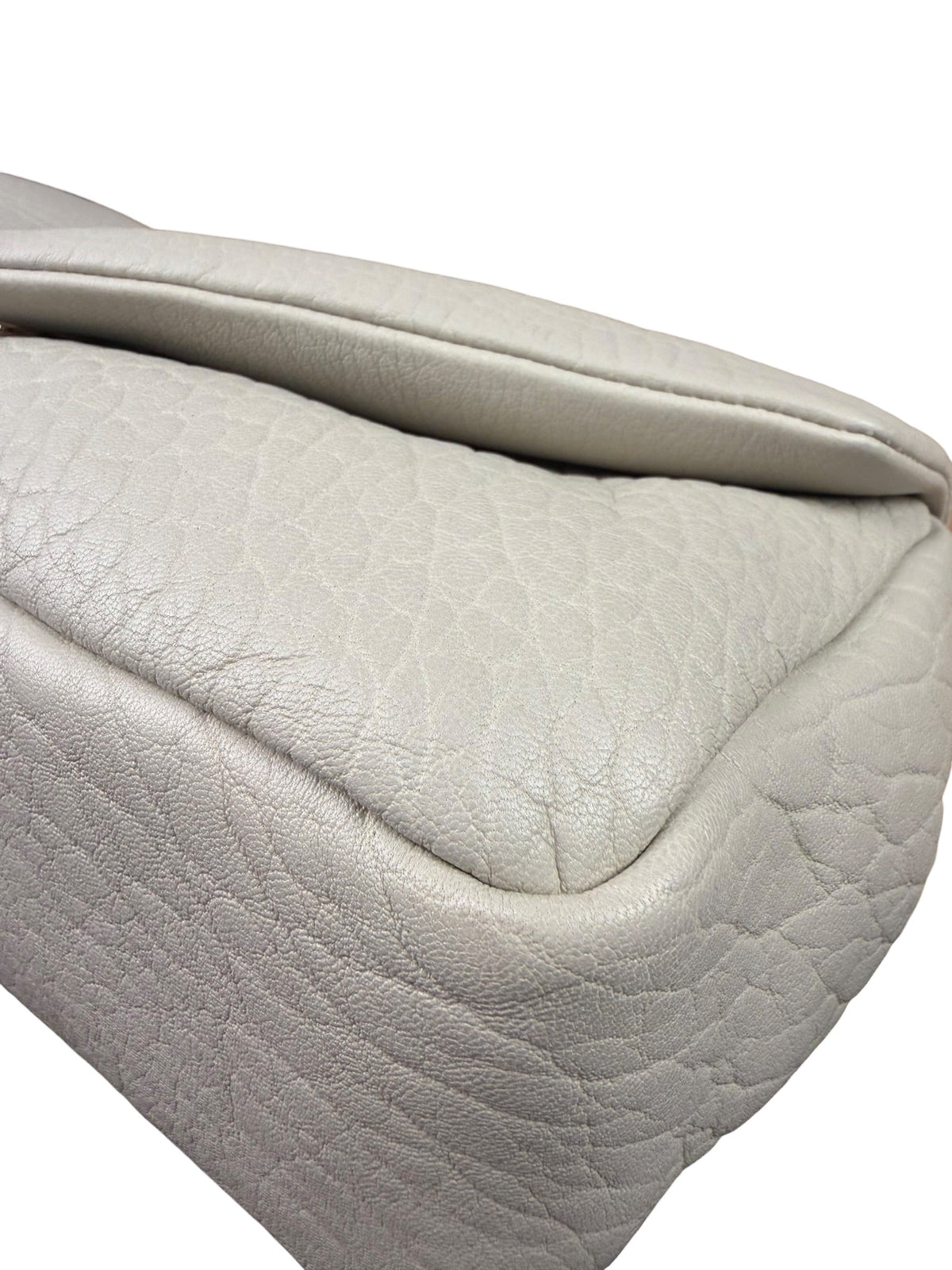 YSL Calypso Ivory Leather Soft Flap Bag