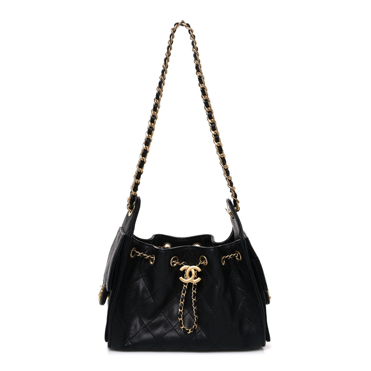 Caviar Quilted Mini Chanel 25 Handbag Black