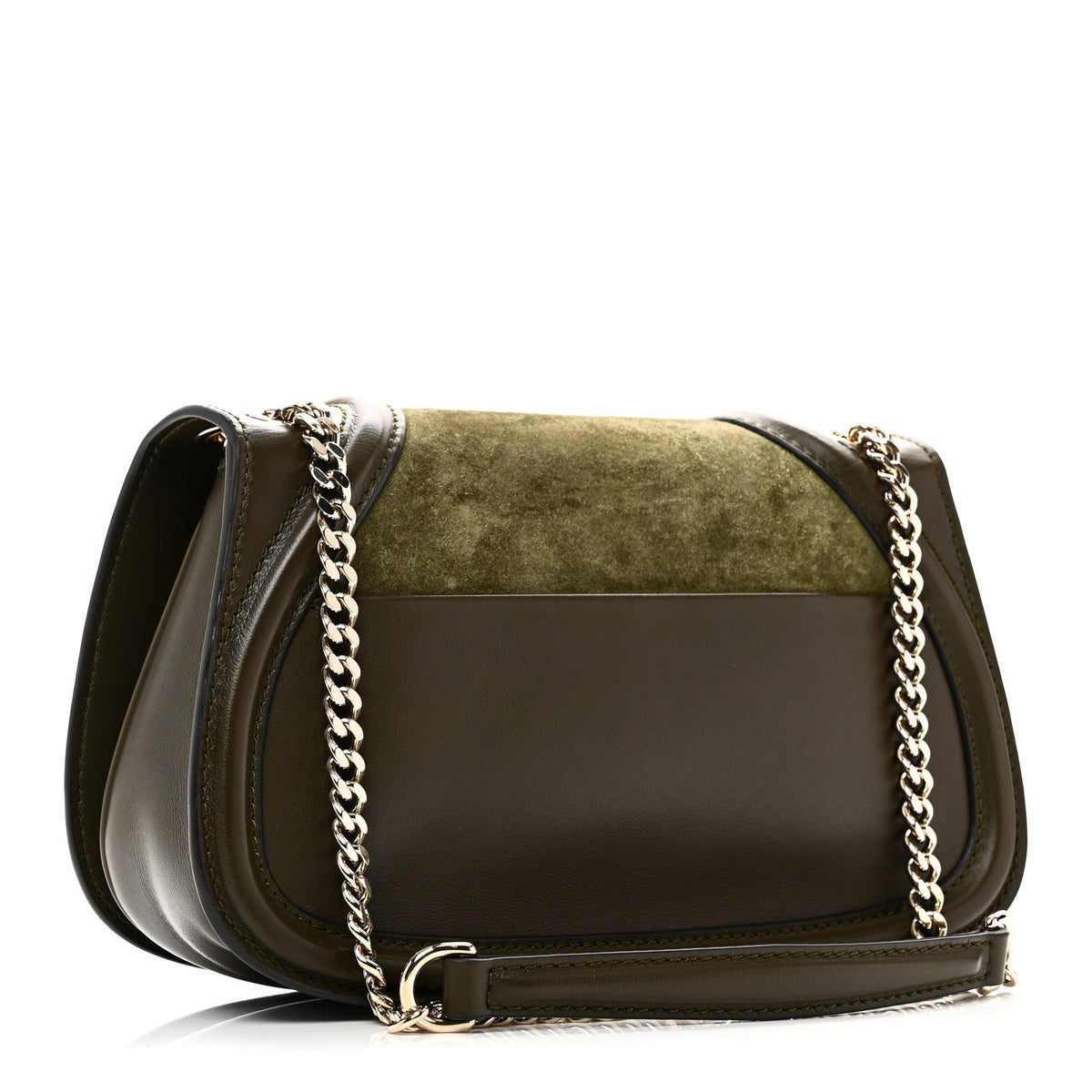 Suede Calfskin Blondie Medium Shoulder Bag Green