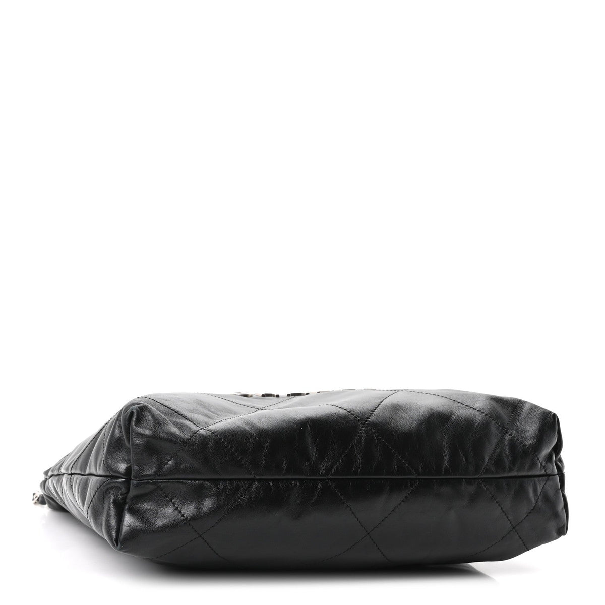 Shiny Calfskin Quilted Small Chanel 22 Black