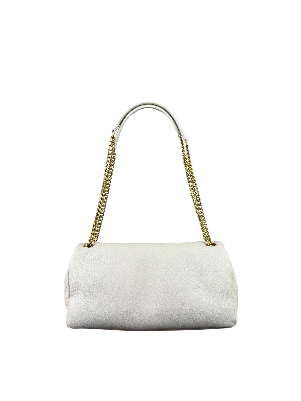 YSL Calypso Ivory Leather Soft Flap Bag